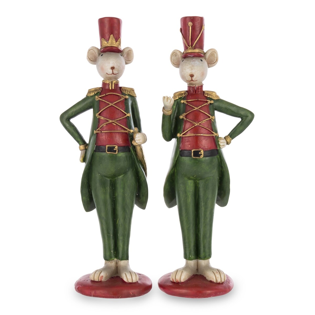 Dekoracja - para myszek we frakach i cylindrach 21x7,5x6 cm TOPI