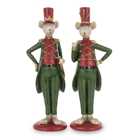 Dekoracja - para myszek we frakach i cylindrach 21x7,5x6 cm TOPI
