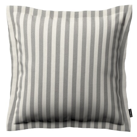 Poszewka Mona na poduszkę 45x45 szaro-białe pasy (1,5cm)