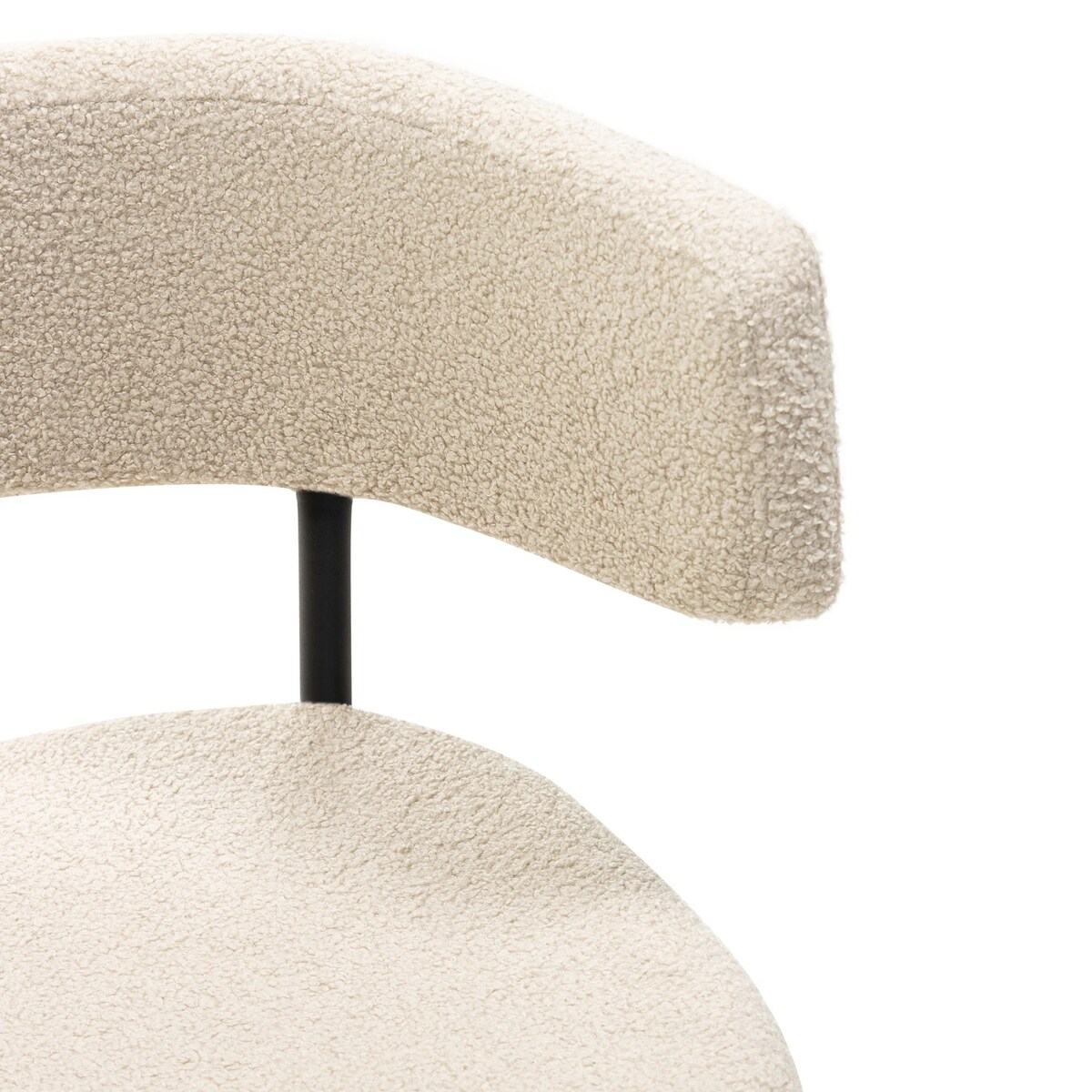 Krzesło IGUNIA-II 75x58x57 cm jasnobeżowe/czarne nóżki