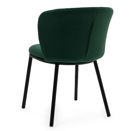 KRZESŁO TAPICEROWANE WELUROWE DO SALONU JADALNI GLAMOUR ZIELONE BARI