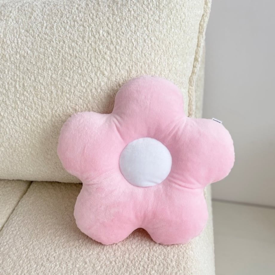 Poduszka kwiatek różowy minky