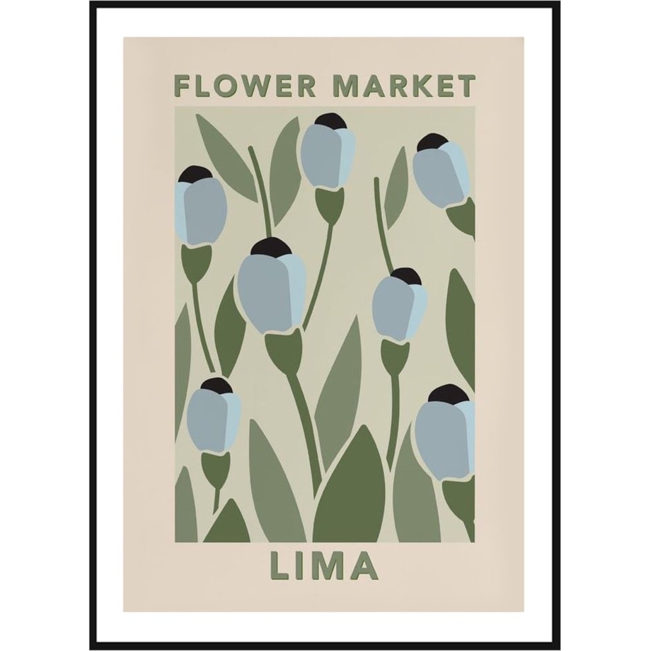 Poster Story, Plakat, Obraz - Flower Market Lima, wymiary 42 x 60 cm