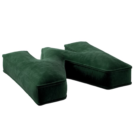 Poduszka literka M, butelkowa zieleń, 35x40cm, Posh Velvet