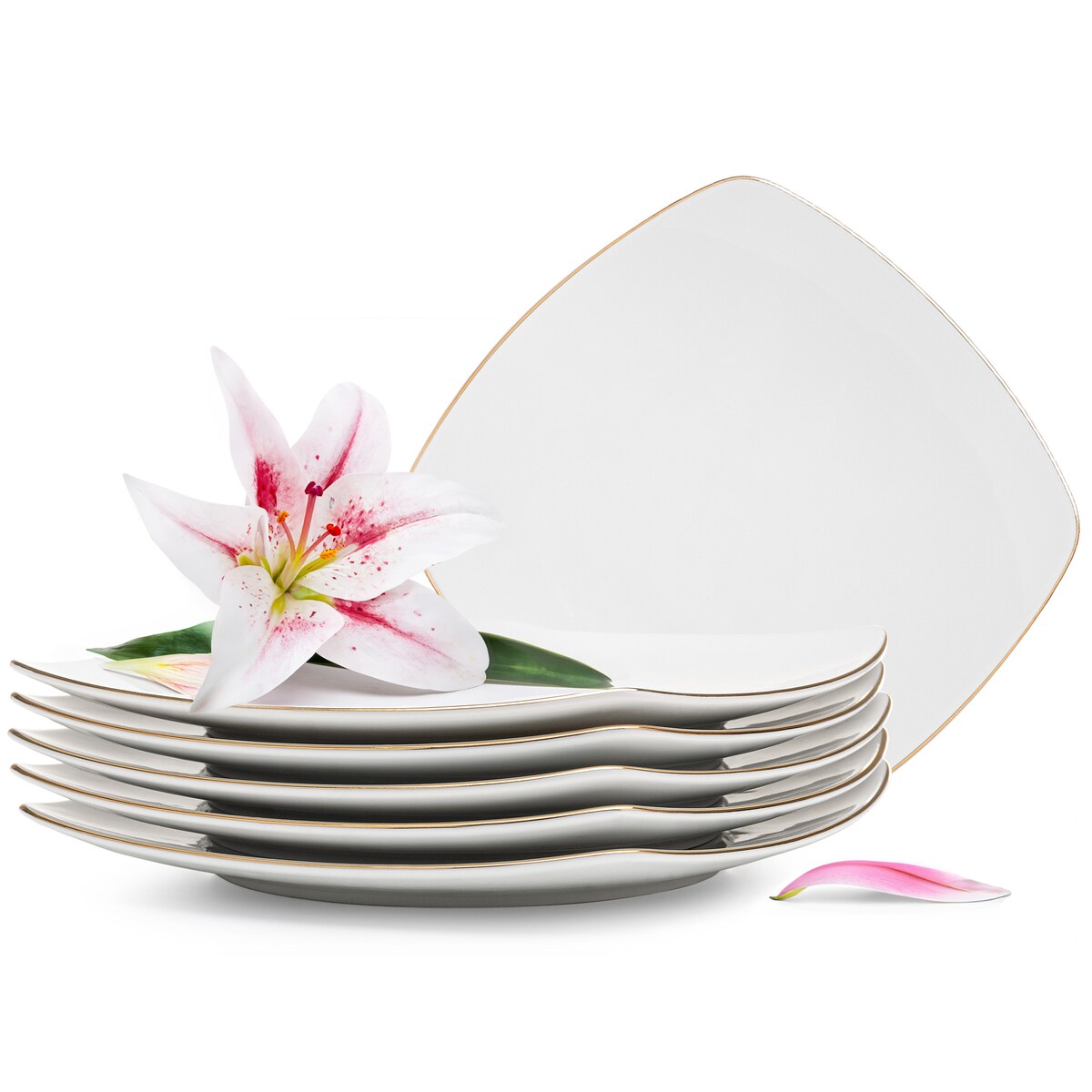 Konsimo CARLINA Talerz deserowy 6szt.