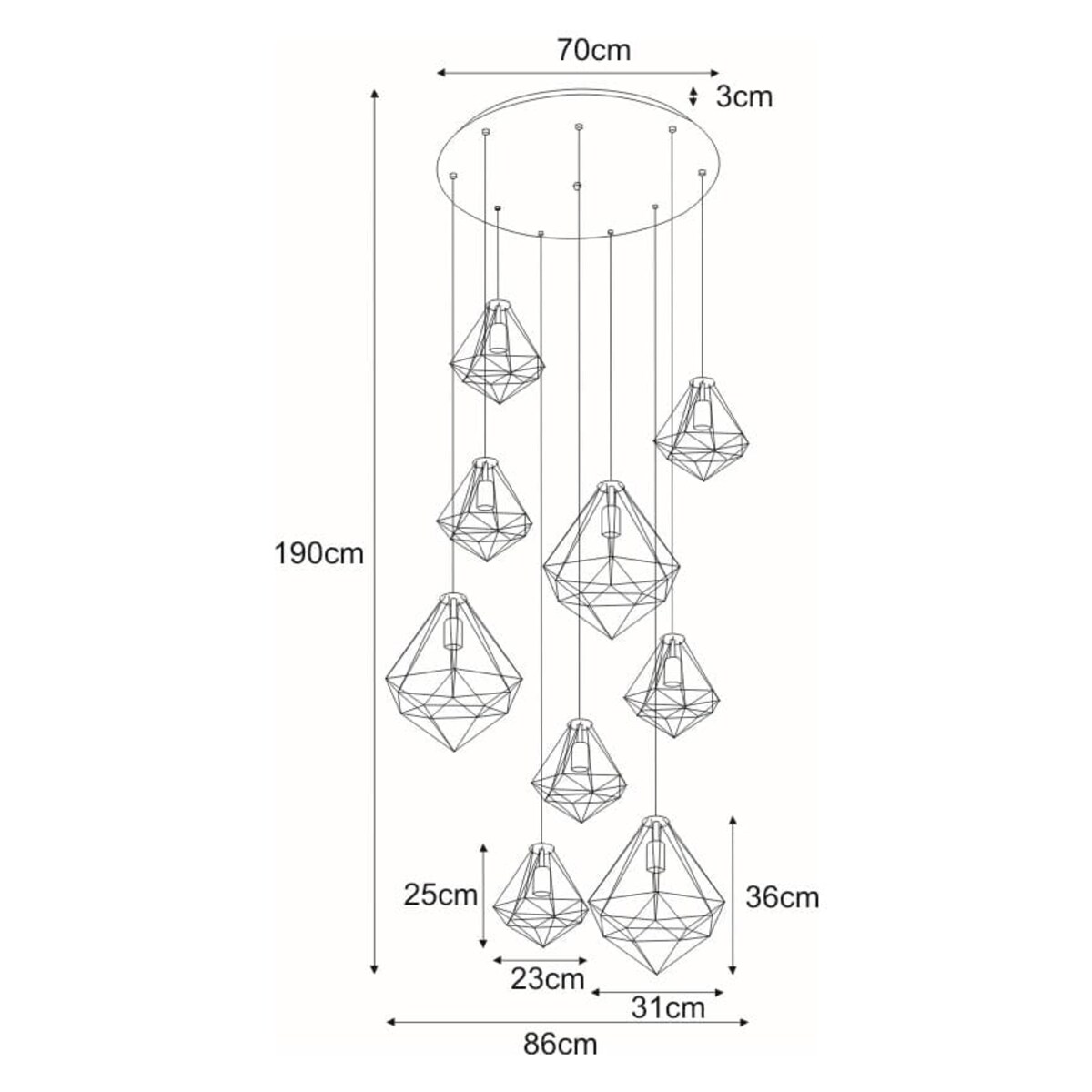 Lampa wisząca KP-06 z serii MARKO