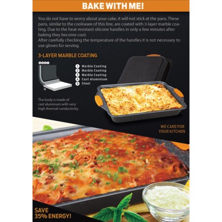 Zestaw 2 form do pieczenia ciasta BERLINGER HAUS Granit Diamond