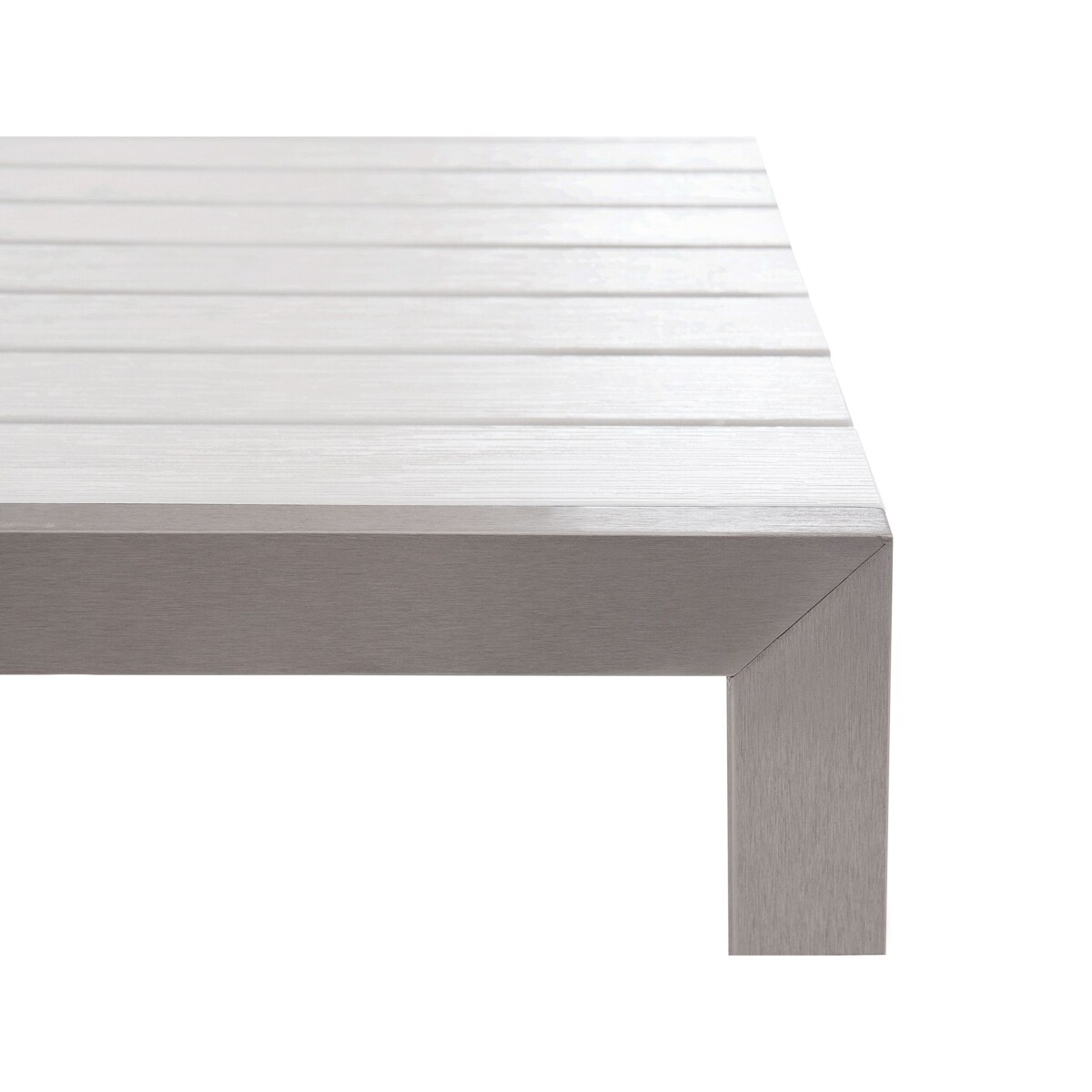 Zestaw ogrodowy stół i 2 ławki biały NARDO