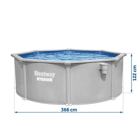 Basen stelażowy Hydrium 366x122 Bestway całoroczny 56574 zestaw 13w1