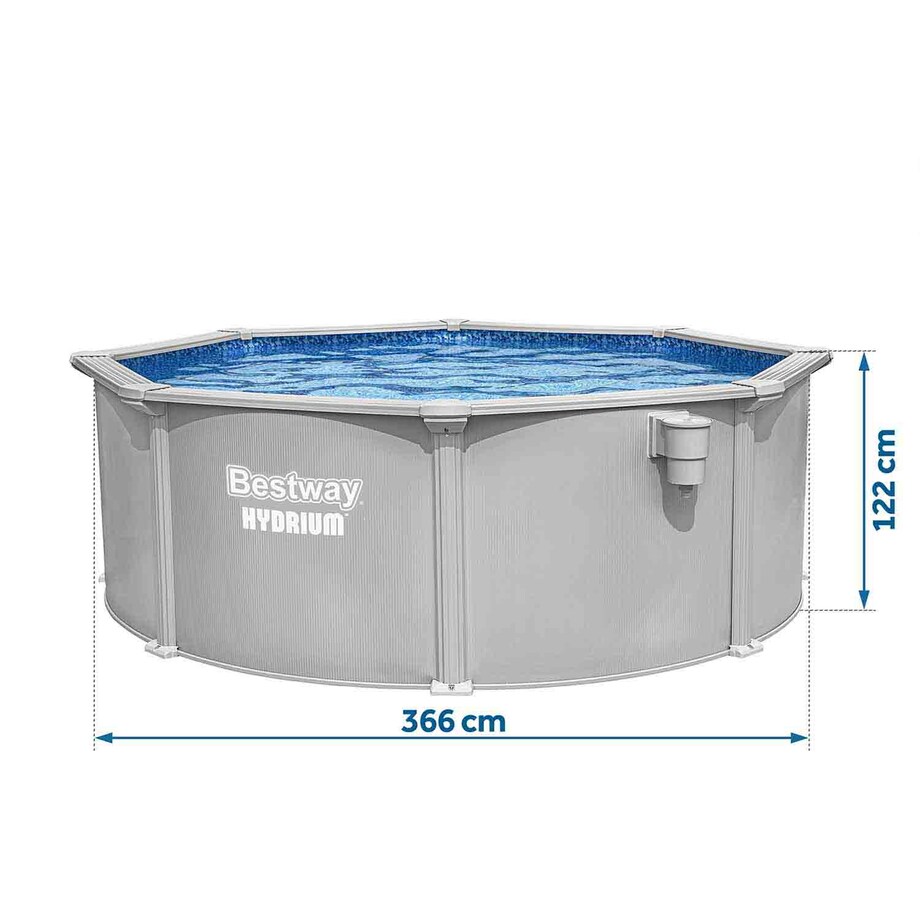 Basen stelażowy Hydrium 366x122 Bestway całoroczny 56574 zestaw 13w1