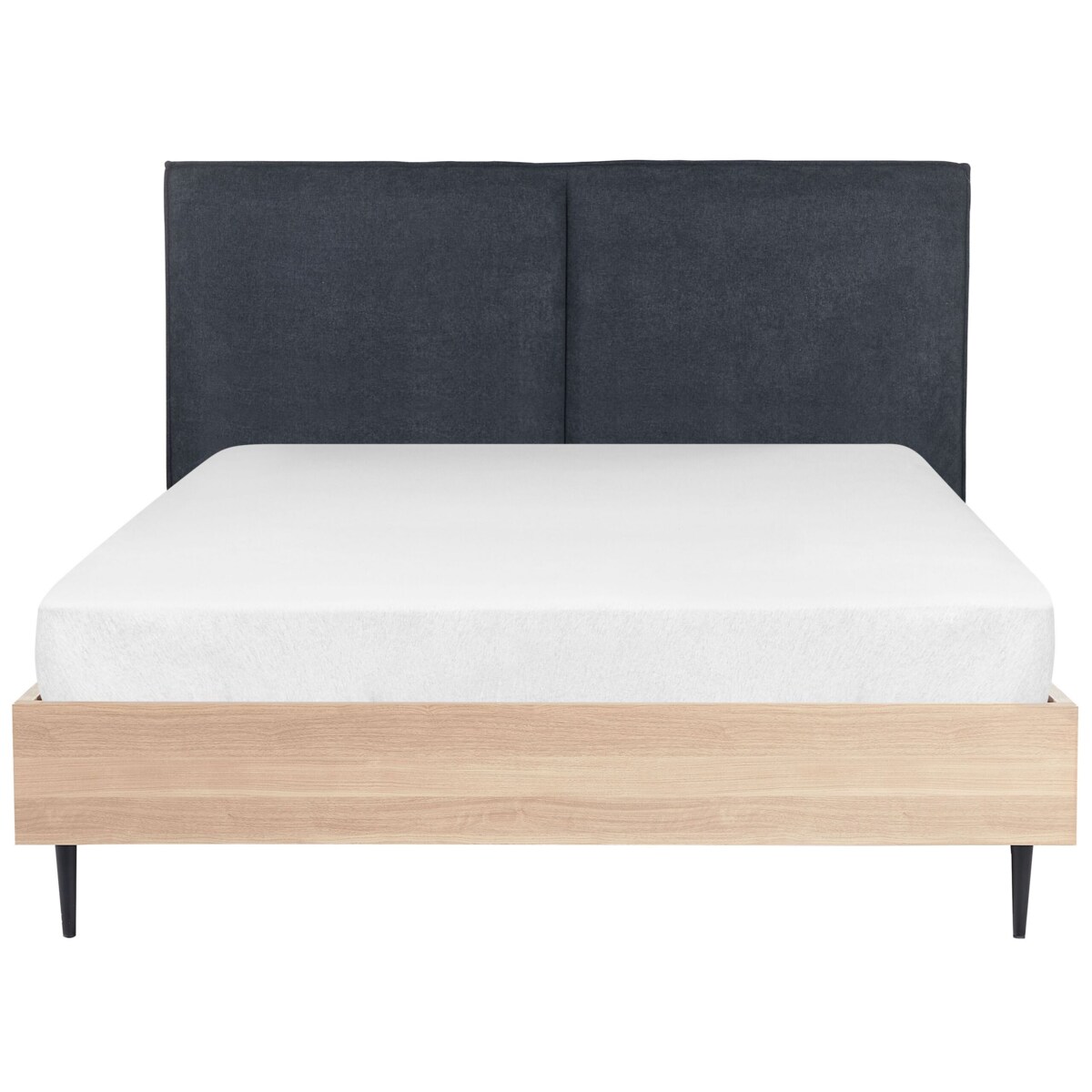 Łóżko tapicerowane 140 x 200 cm szare IZERNORE