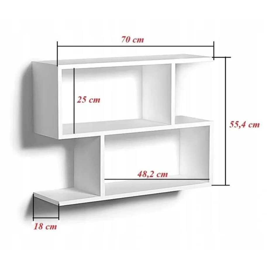 Półka ALESIA 7 biała