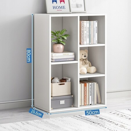 Regał otwarty stojący biały duża szafka komoda loft skandynawski 5 półek