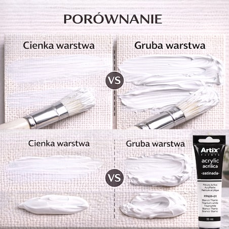 arba akrylowa Artix Titanium White 35 ml – klasyczna biel o satynowym wykończeniu