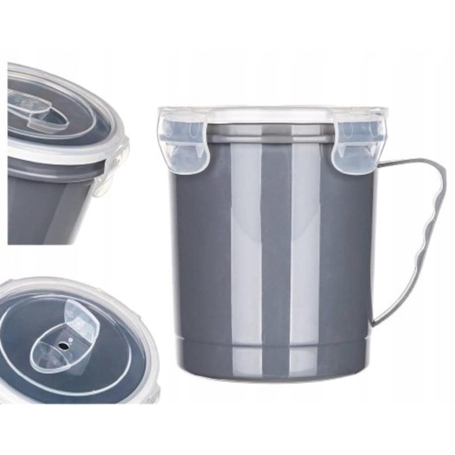 KUBEK PLASTIKOWY HERMETYCZNY na zupę jedzenie do odgrzewania pracy 700ml