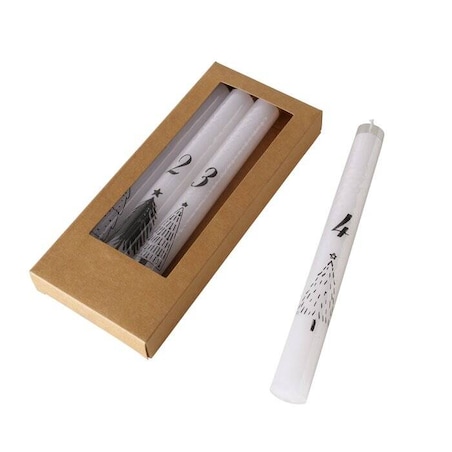 Stożkowe świece adwentowe z numerami ADA, 20 cm