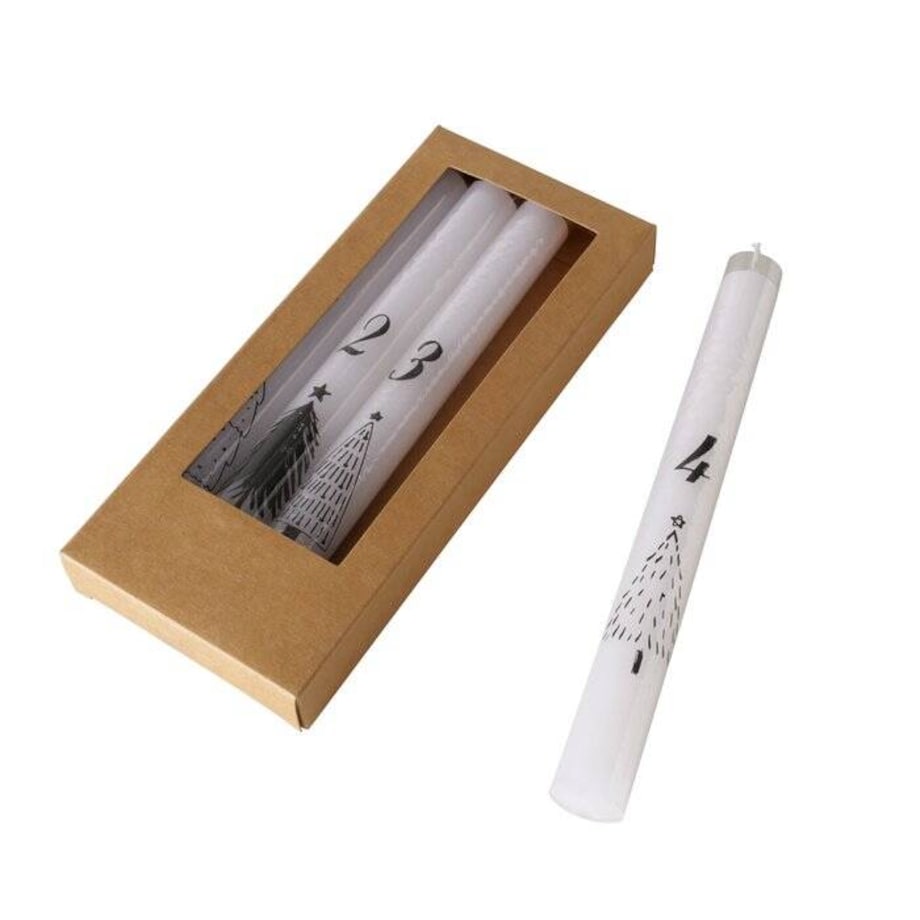 Stożkowe świece adwentowe z numerami ADA, 20 cm