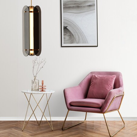 Lampa sufitowa wisząca czarna APP1676-CP Long