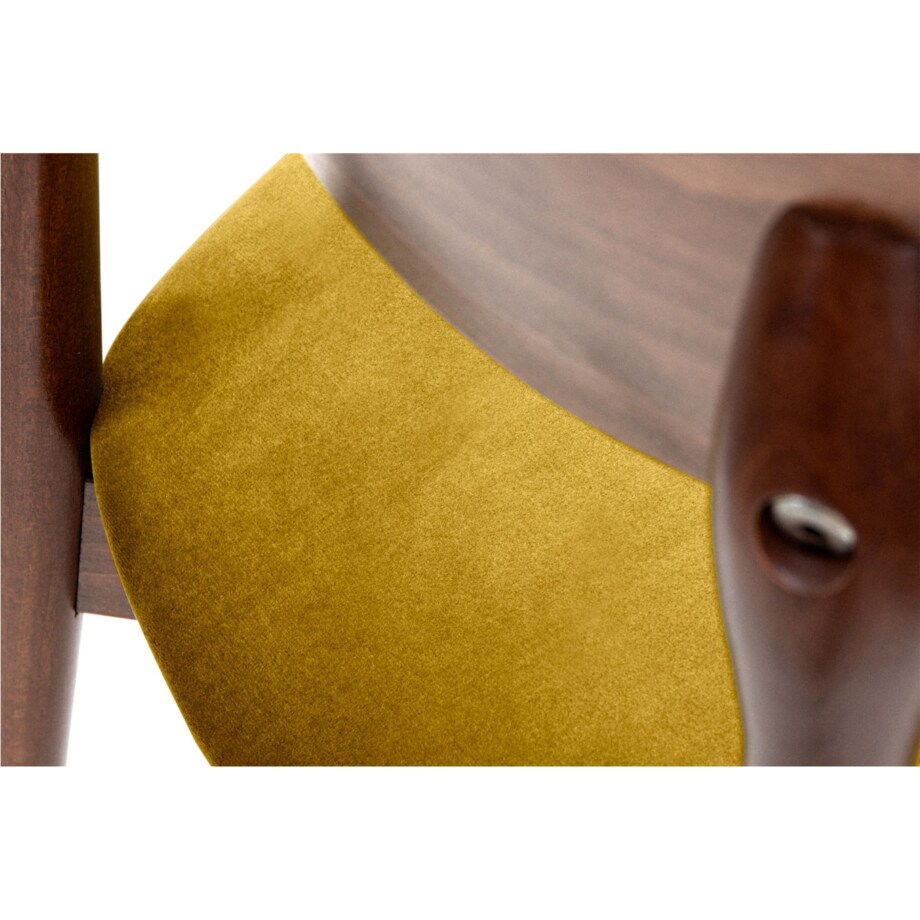 KONSIMO RABI drewniane krzesła 2 sztuki orzech żółty welur