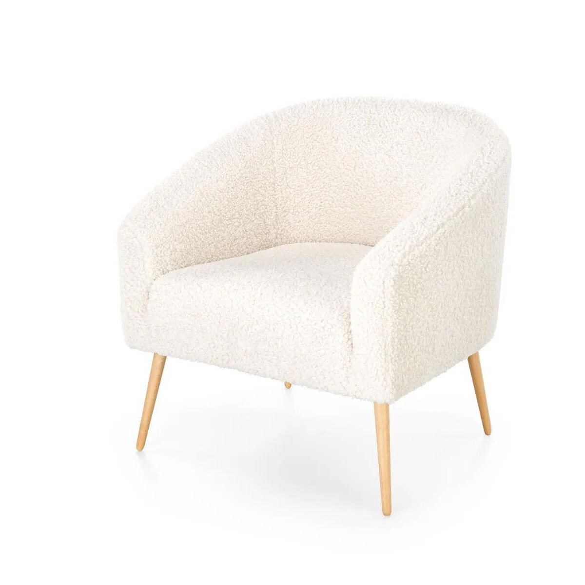 Fotel do salonu GRIFON 2 kremowy/naturalny