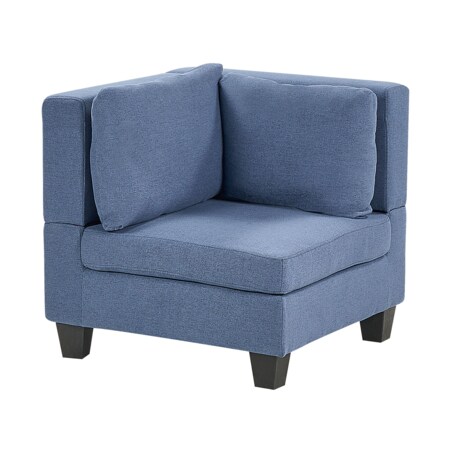 Sofa modułowa 5-osobowa z otomaną niebieska UNSTAD