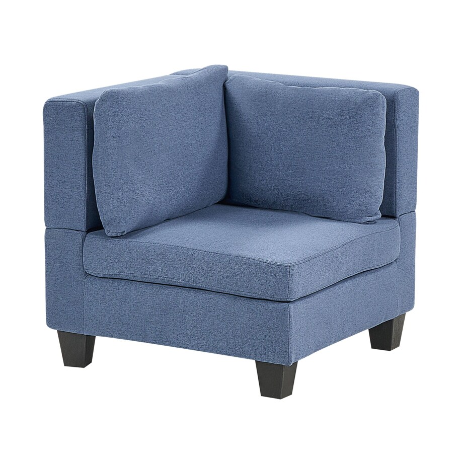 Sofa modułowa 5-osobowa z otomaną niebieska UNSTAD