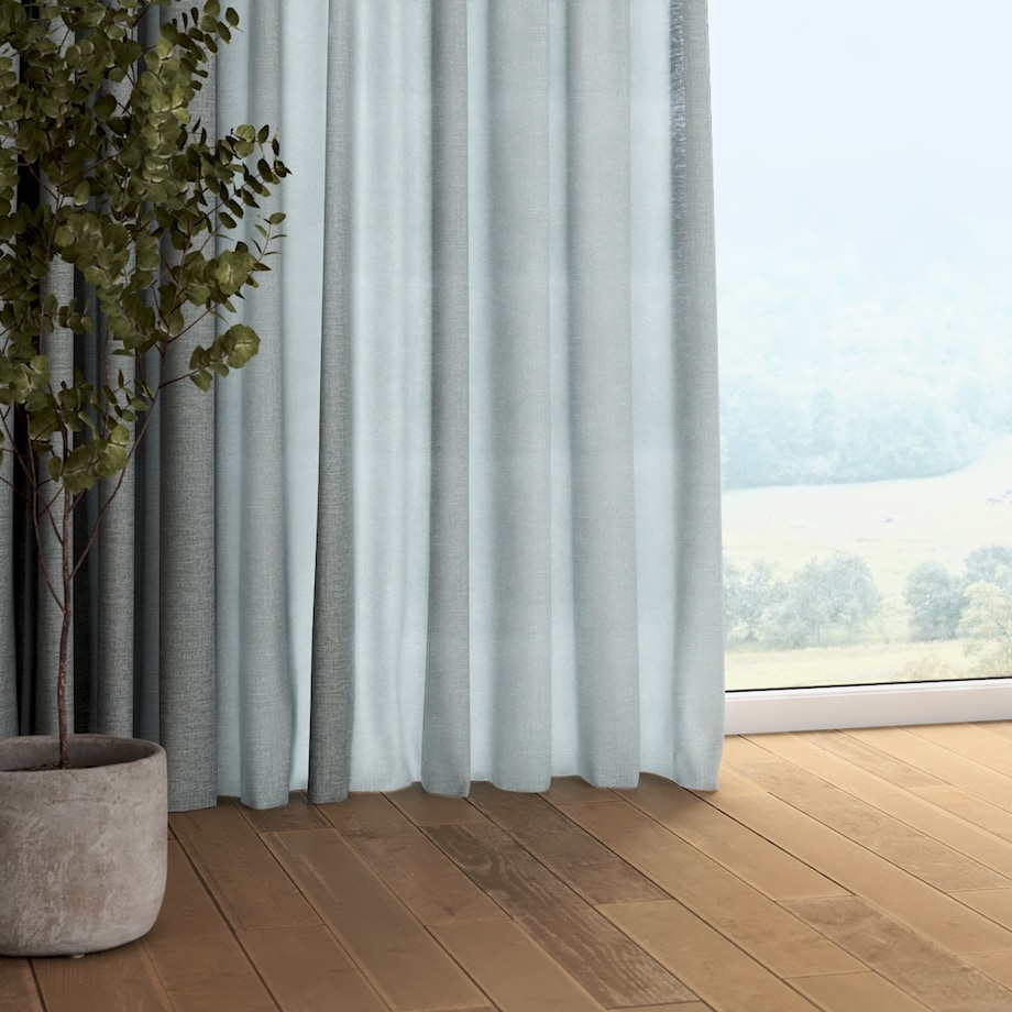 Zasłona na taśmie marszczącej 1 szt. 130x260 szałwiowy