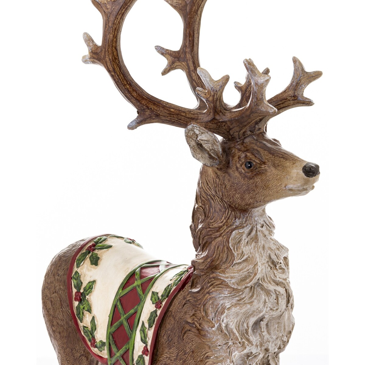 Figurka - stojący jeleń 35x9x21 cm OLEN-3 z białą derką