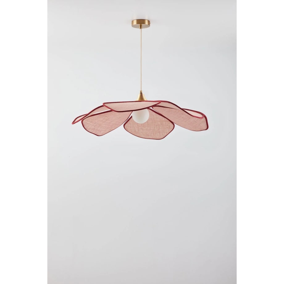 Lampa sufitowa różowa Benavid Ø75 cm