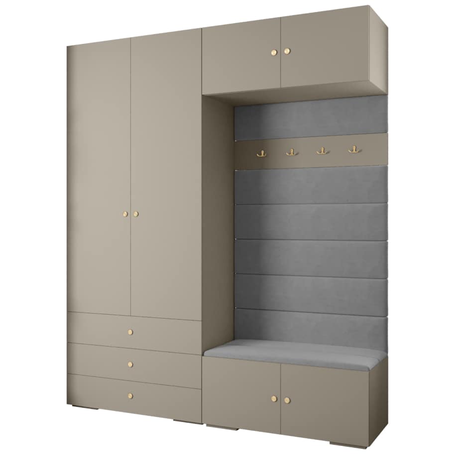 Garderoba do przedpokoju INOVA 2 Z12 kaszmir+złoty+manila16