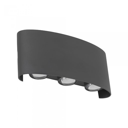 Kinkiet zewnętrzny LED 6W ARROW grafitowy IP54 TK Lighting 18085 natynkowa lampa ścienna 3000K 480 lm