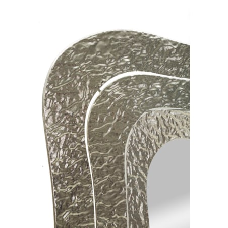 Lustro ścienne Aury, kolor srebrny, metal, 74 x 7 x 79 cm, kształt kwadratowy, do salonu i przedpokoju, Mauro Ferretti