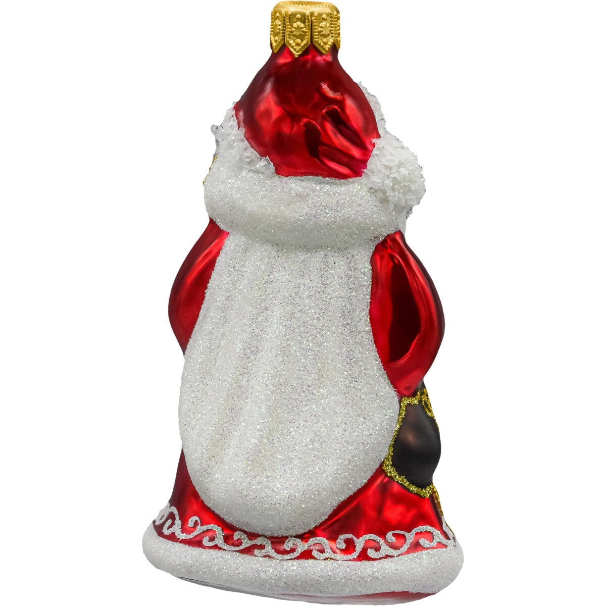 Bombka choinkowa: Święty Mikołaj z laską