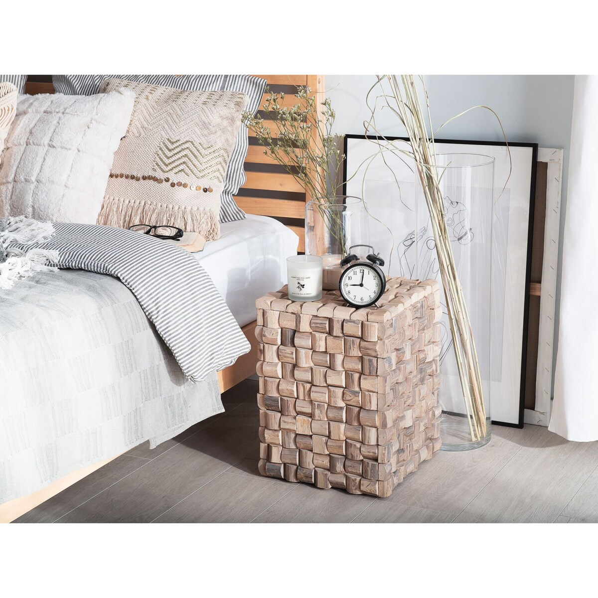 Stolik nocny jasne drewno CAJEME