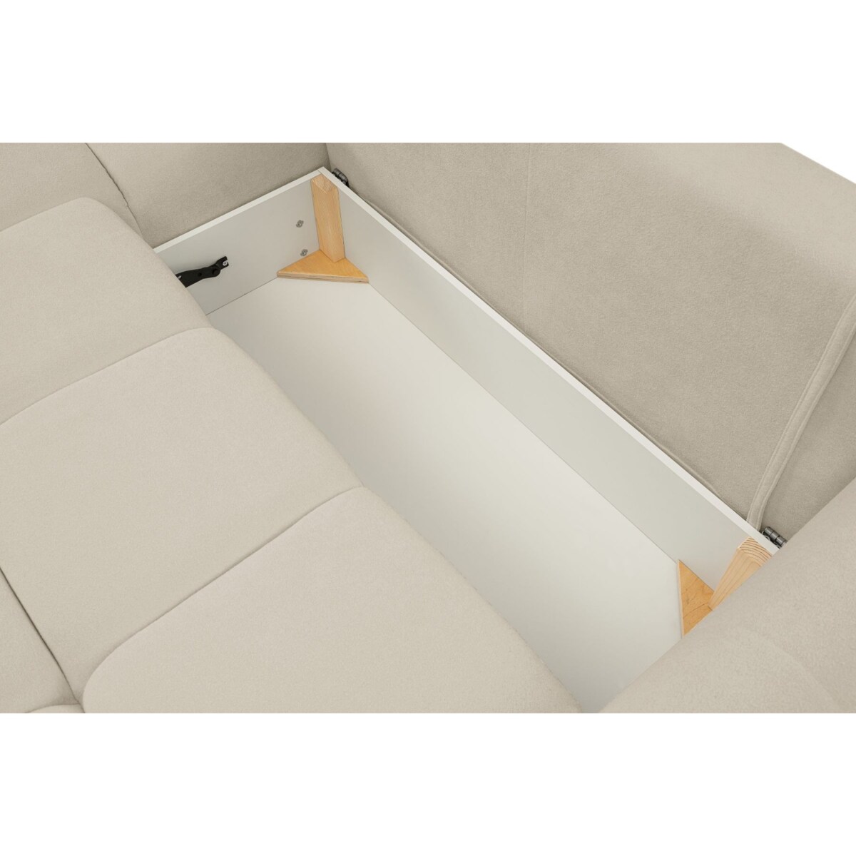 Narożnik z funkcją spania do salonu BOSE, lewostronny, ecru