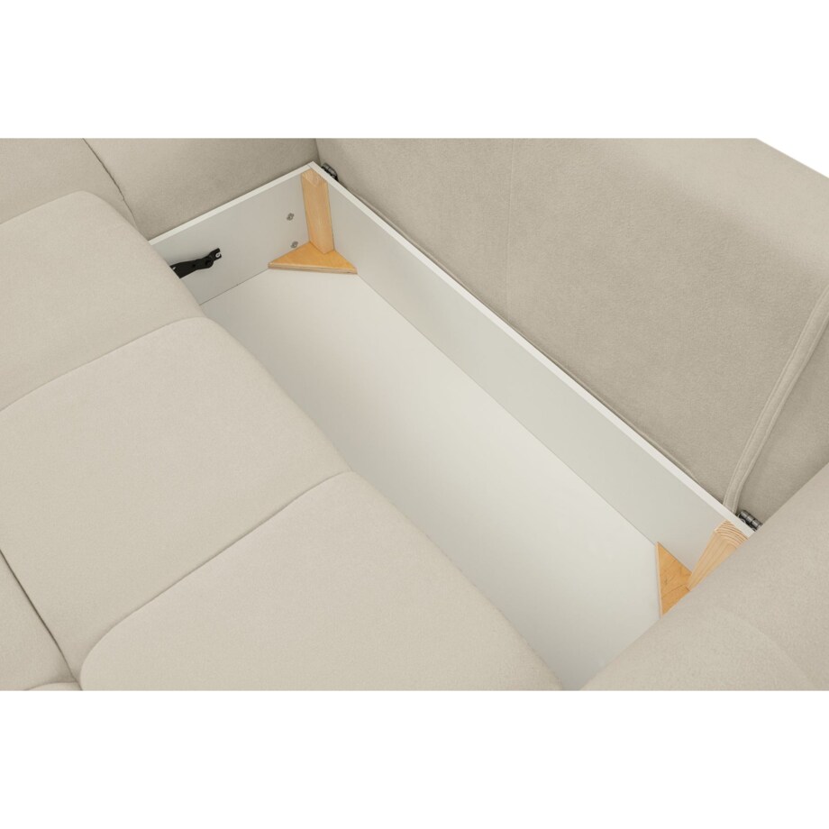 Narożnik z funkcją spania do salonu BOSE, lewostronny, ecru