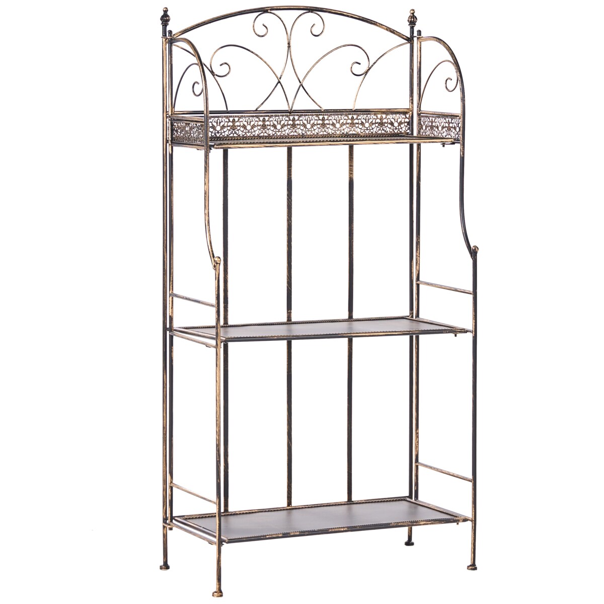 Regał VILLADOSE Metal 117 cm 60 cm Czarny