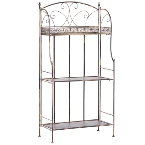 Regał VILLADOSE Metal 117 cm 60 cm Czarny