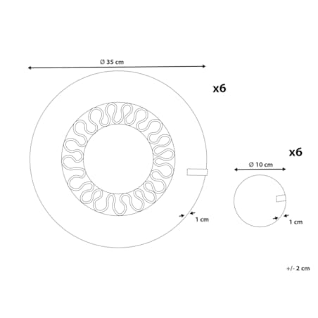 Zestaw 12 podkładek na stół PEPPERBERRY Naturalny Trawa morska