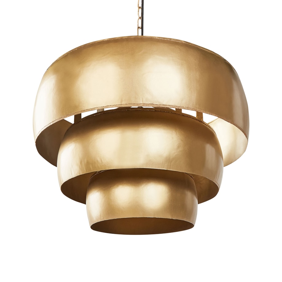 Lampa wisząca metalowa złota MBANGO