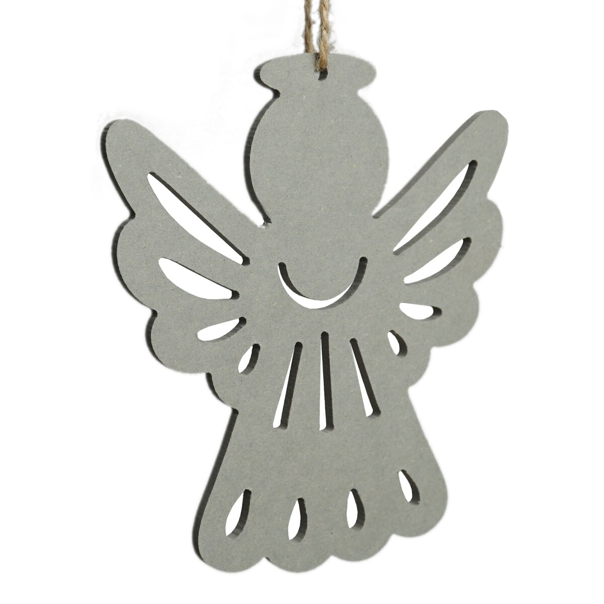 Drewniane dekoracje świąteczne Anioły szare 3szt.