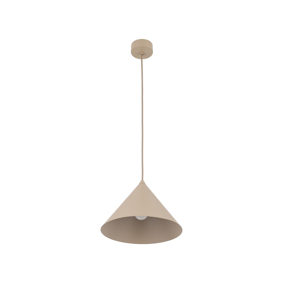 Lampa wisząca TK Lighting CONO SABIA M 10620 beżowa 25 cm E27 regulowana do 160 cm, nowoczesna do salonu i kuchni