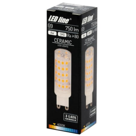 Ledowa żarówka 247910 G9 kapsułka 8W 750lm 230V biała neutralna