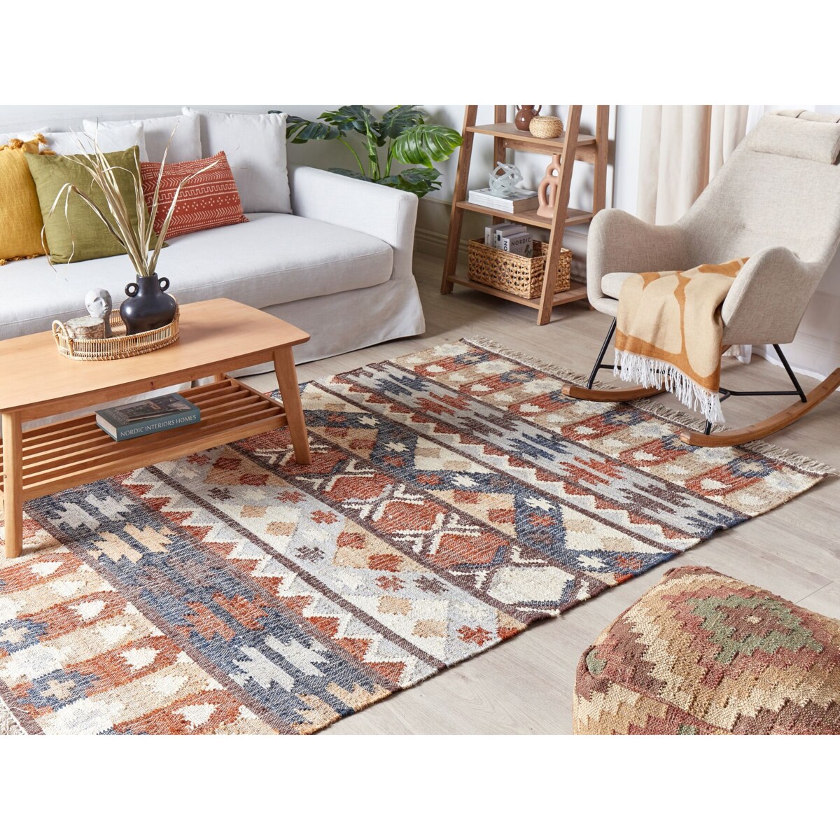 Dywan z juty 160 x 230 cm wielokolorowy KALFA