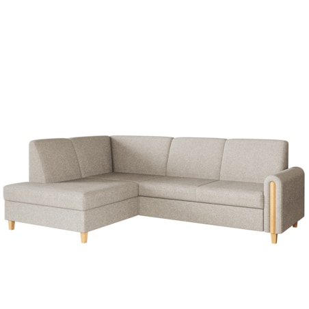 Rozkładany narożnik FLORA w tkannie bubble lewostronny- beżowy