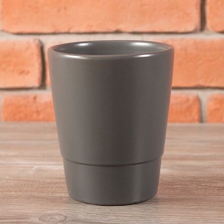 DONICA SZARA na storczyki CERAMICZNA śr. 13cm