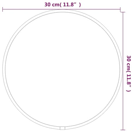 vidaXL Lustro ścienne, srebrne, Ø 30 cm, okrągłe