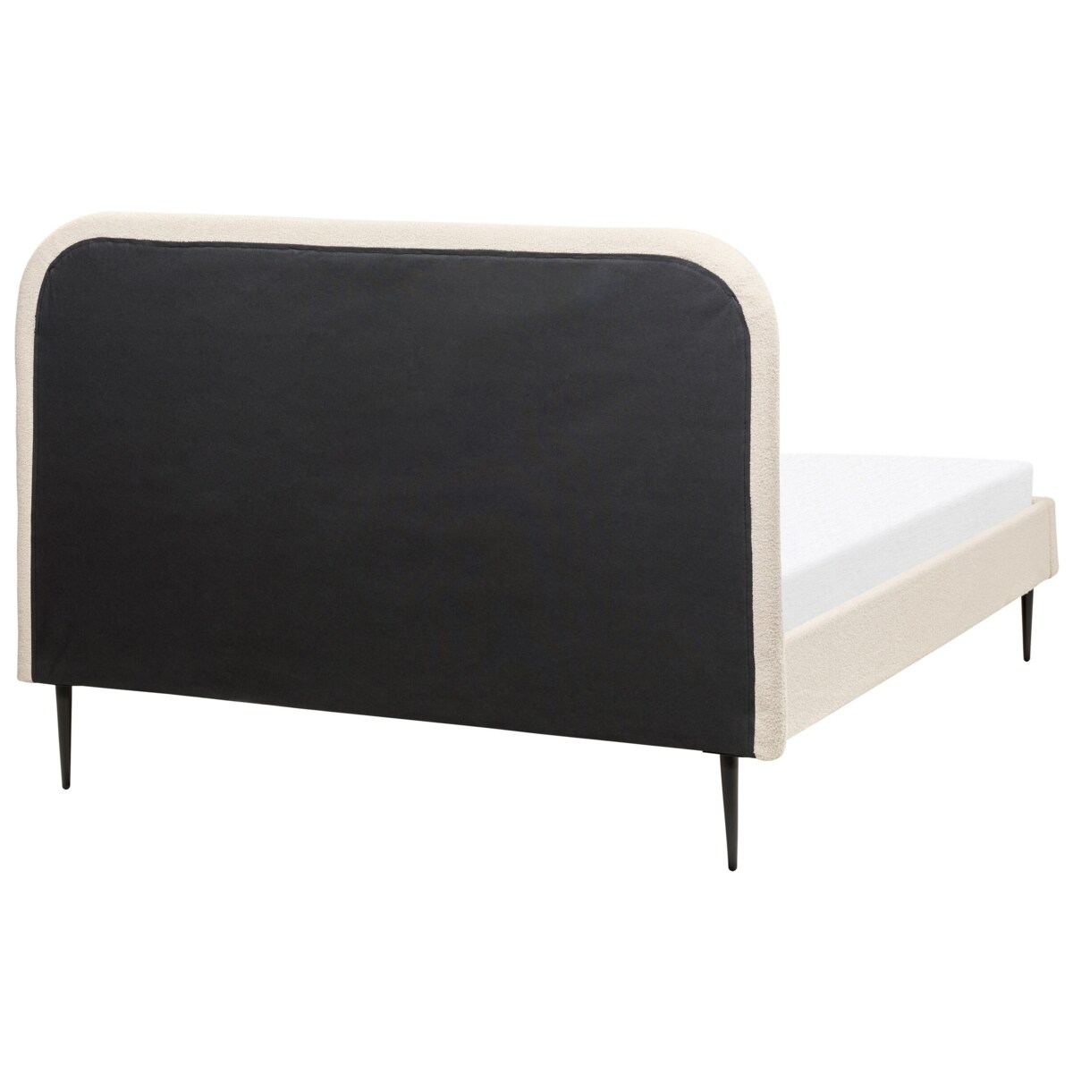 Łóżko boucle 140 x 200 cm beżowe FLAYAT