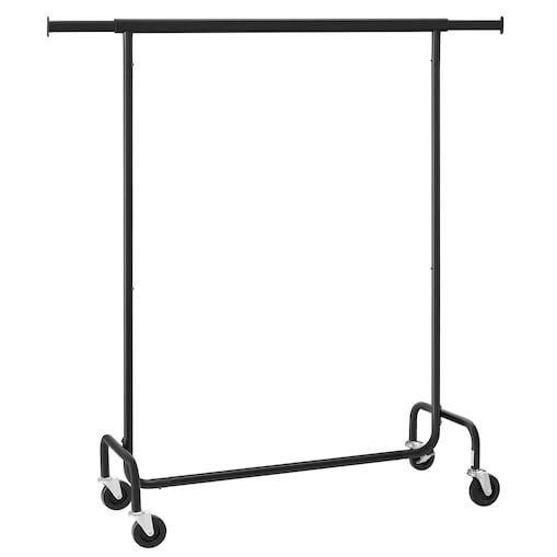 Wieszak Na Ubrania Na Kółkach Do Garderoby Korytarza Czarny