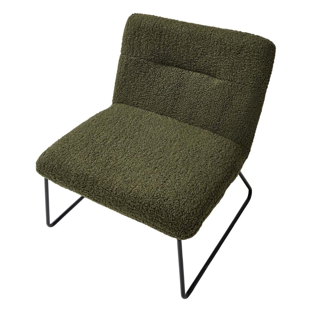 Fotel COTULLA Boucle Ciemnozielony